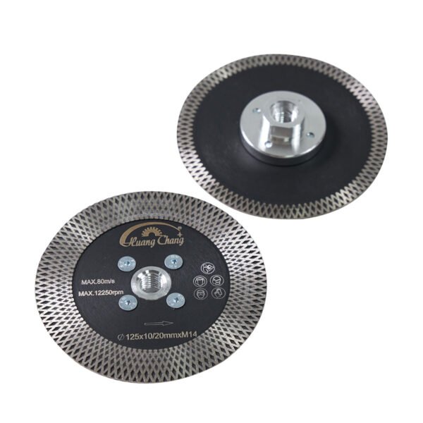 Lâmina de serra de diamante X Mesh Mármore Pedra Corte Disco de moagem com Flange