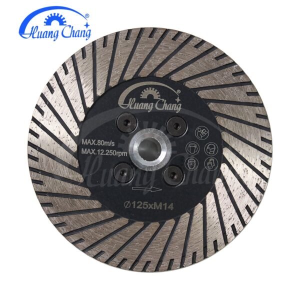 Lâmina de serra Turbo mármore pedra corte disco de moagem com flange - Image 2